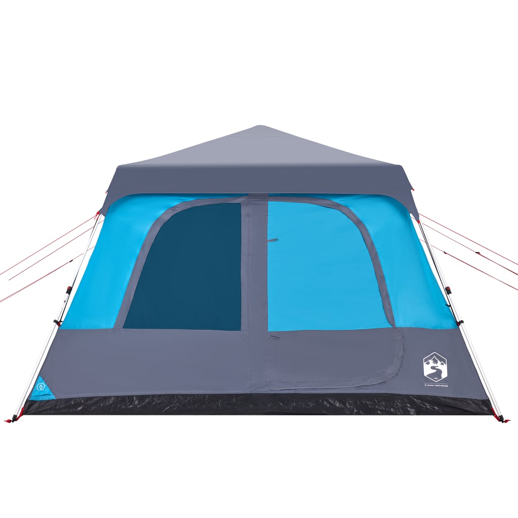 Tenda Familiare a Cupola 10 Persone Blu a Rilascio Rapido 4004240