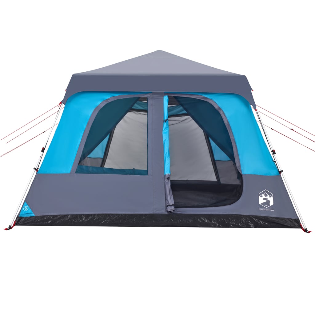 Tenda Familiare a Cupola 10 Persone Blu a Rilascio Rapido 4004240