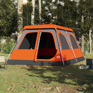 Tenda a Cupola 10 Persone Grigio e Arancione a Rilascio Rapido 4004241