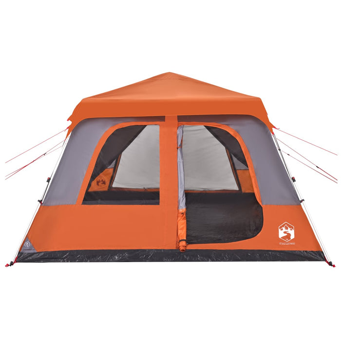 Tenda a Cupola 10 Persone Grigio e Arancione a Rilascio Rapido 4004241