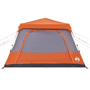 Tenda a Cupola 10 Persone Grigio e Arancione a Rilascio Rapido 4004241