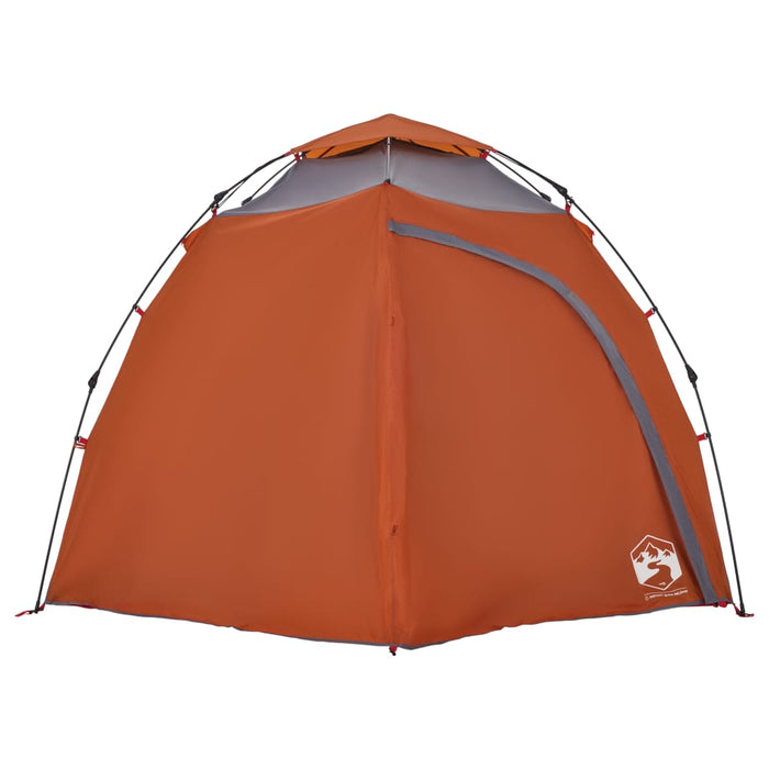 Tenda a Cupola 4 Persone Grigio e Arancione a Rilascio Rapido 4004244