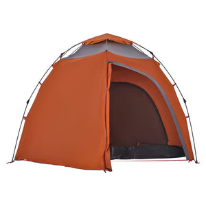 Tenda a Cupola 4 Persone Grigio e Arancione a Rilascio Rapido 4004244