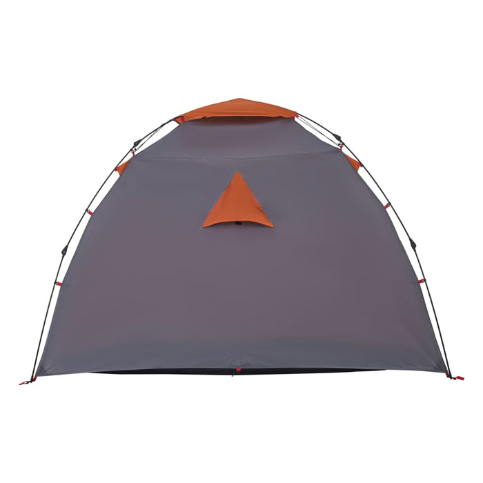 Tenda a Cupola 4 Persone Grigio e Arancione a Rilascio Rapido 4004244