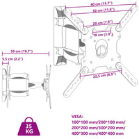 Supporto a Parete per Schermo 32"-55" Max VESA 400x400 mm 35kg 379571