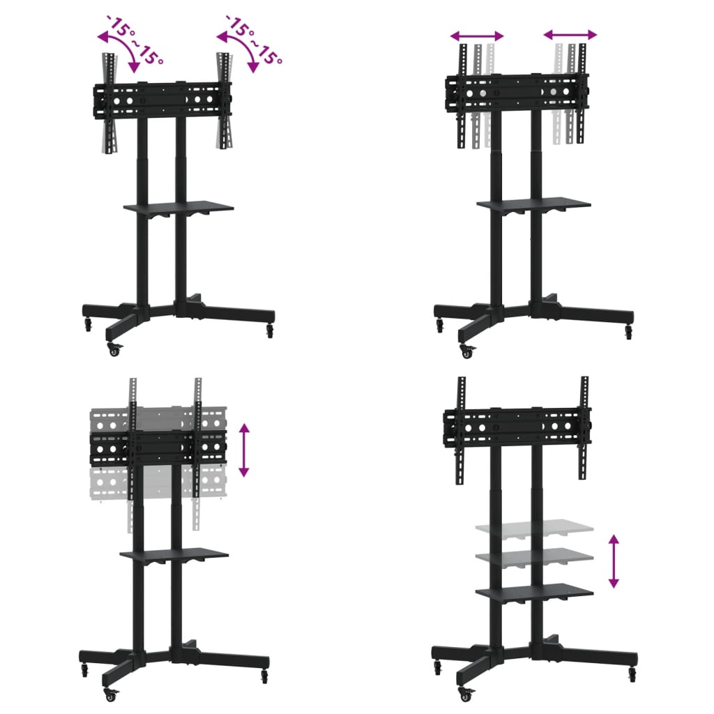 Supporto TV su Ruote Schermo 32"-70" Max VESA 600x400 mm 50kg 379577