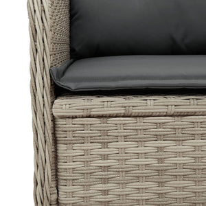 Sedie Reclinabili Giardino 2pz Cuscini Grigio Chiaro Polyrattan 368996