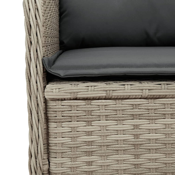 Sedie Reclinabili Giardino 2pz Cuscini Grigio Chiaro Polyrattan 368996