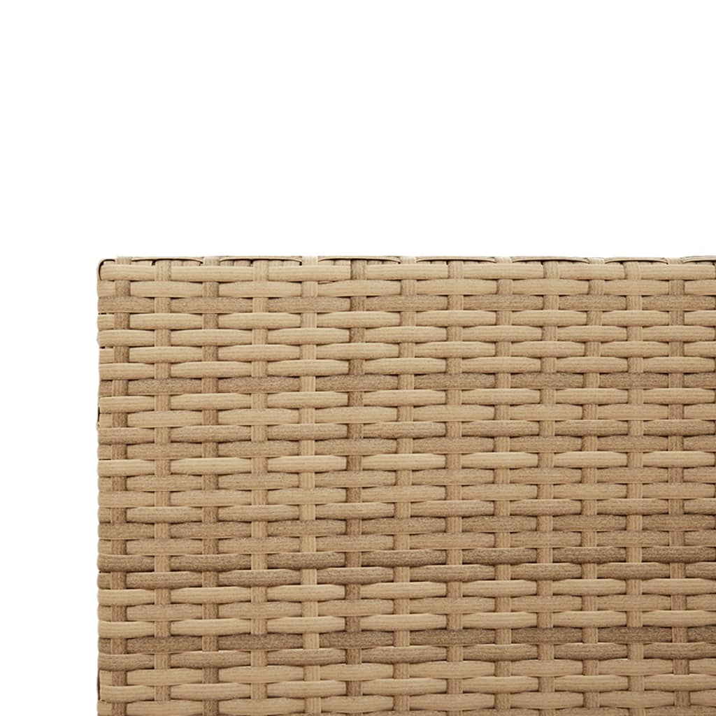 Divano da Giardino con Tavolo e Cuscini a L Beige in Polyrattan 369050