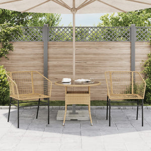 Sedie da Giardino 2 pz Marroni in Polyrattan 369099