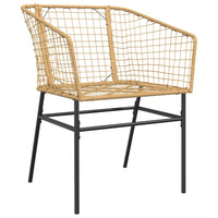 Sedie da Giardino 2 pz Marroni in Polyrattan 369099