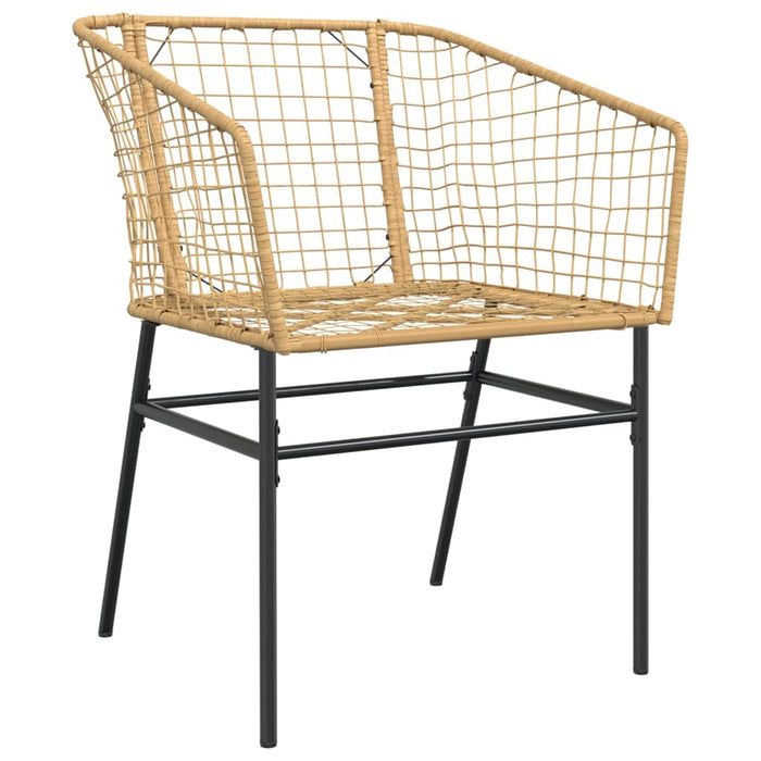 Sedie da Giardino 2 pz Marroni in Polyrattan 369099