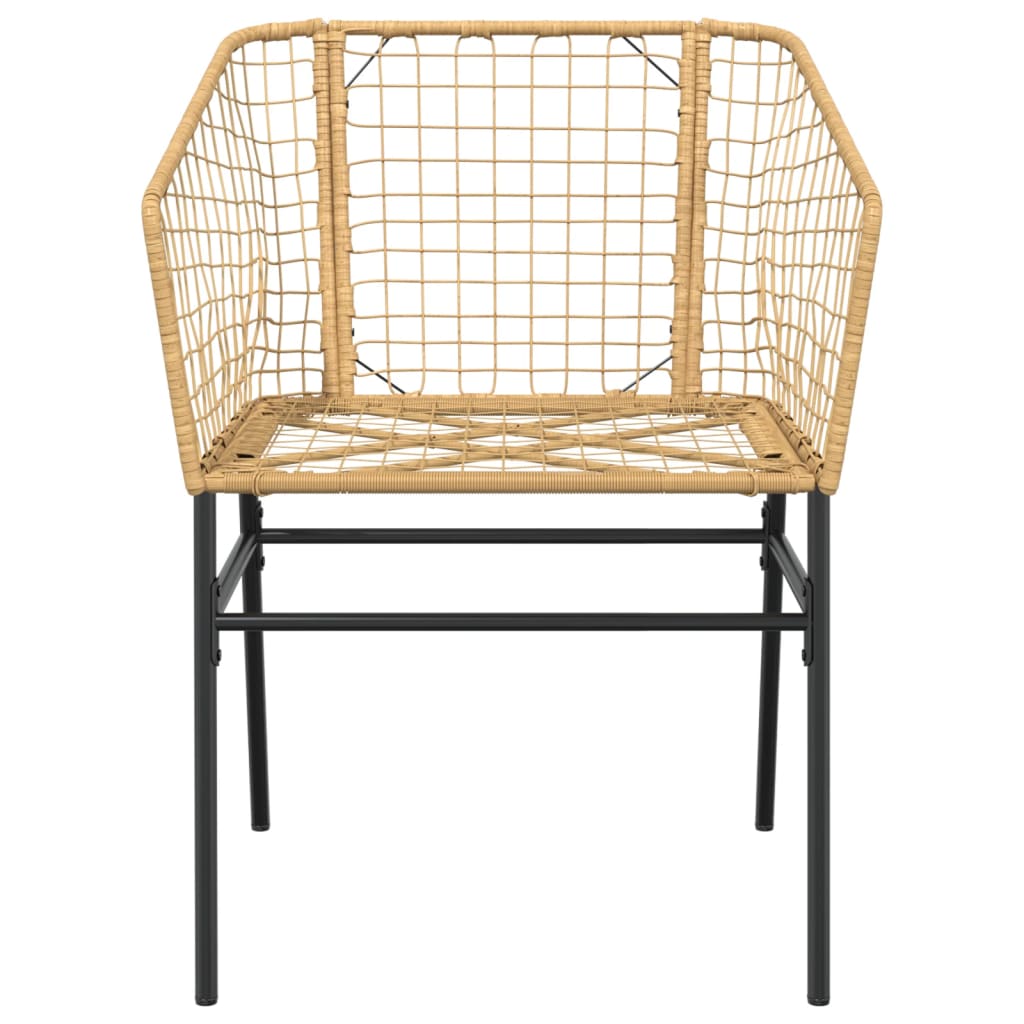 Sedie da Giardino 2 pz Marroni in Polyrattan 369099