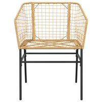 Sedie da Giardino 2 pz Marroni in Polyrattan 369099