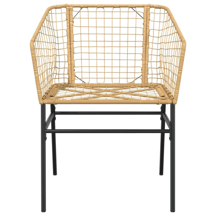 Sedie da Giardino 2 pz Marroni in Polyrattan 369099