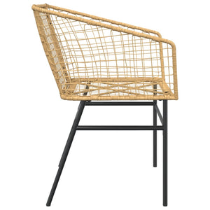 Sedie da Giardino 2 pz Marroni in Polyrattan 369099