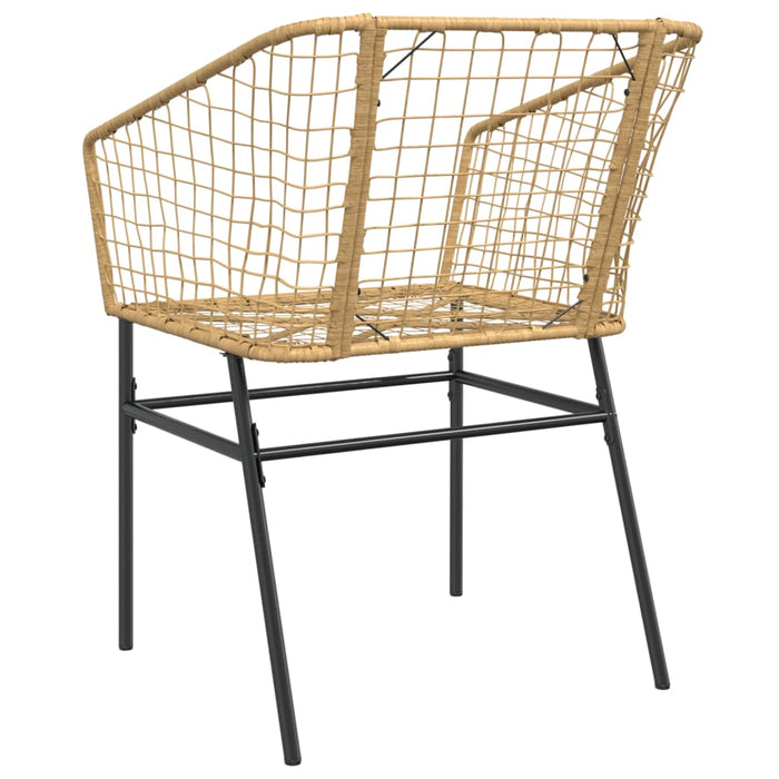 Sedie da Giardino 2 pz Marroni in Polyrattan 369099