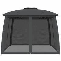 Gazebo Tetto Doppio e Pareti Rete Antracite 2,93x2,93 m Acciaio 368449