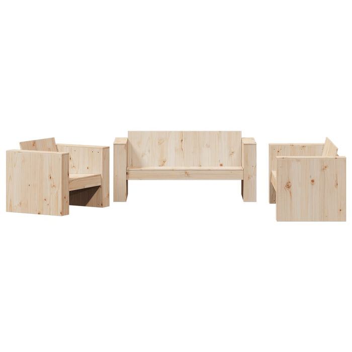 Set Salotto da Giardino 2 pz in Legno Massello di Pino 3216895