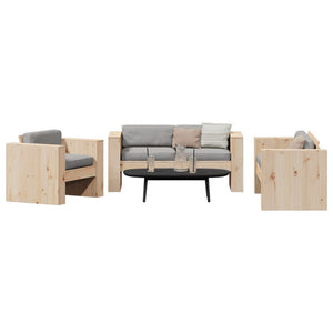 Set Salotto da Giardino 2 pz in Legno Massello di Pino 3216895