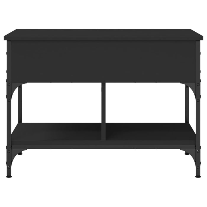 Tavolino da Salotto Nero 70x50x50cm Legno Multistrato Metallo 845361