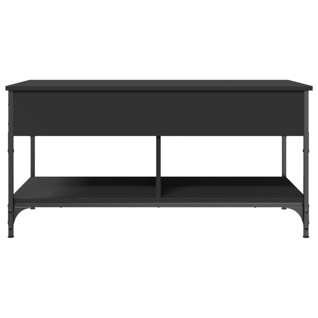 Tavolino da Salotto Nero 100x50x50cm Legno Multistrato Metallo 845366