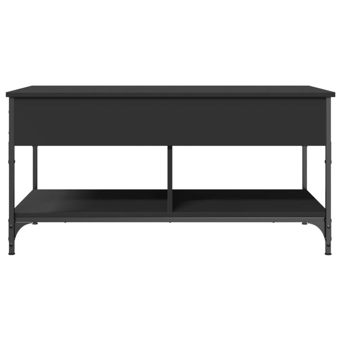 Tavolino da Salotto Nero 100x50x50cm Legno Multistrato Metallo 845366