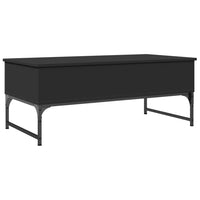 Tavolino Salotto Nero 100x50x40 cm Legno Multistrato e Metallocod mxl 113748