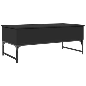 Tavolino Salotto Nero 100x50x40 cm Legno Multistrato e Metallocod mxl 113748