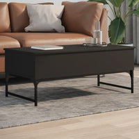 Tavolino Salotto Nero 100x50x40 cm Legno Multistrato e Metallocod mxl 113748