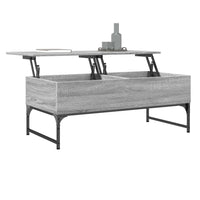 Tavolino Salotto Grigio Sonoma 100x50x40cm Multistrato Metallo 845379