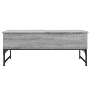 Tavolino Salotto Grigio Sonoma 100x50x40cm Multistrato Metallo 845379