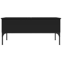 Tavolino Salotto Nero 100x50x45 cm Legno Multistrato e Metallo 845411