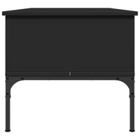 Tavolino Salotto Nero 100x50x45 cm Legno Multistrato e Metallo 845411