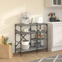 Mobile Cucina Grigio Sonoma 90x40x84 cm Multistrato e Metallocod mxl 113752