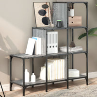 Libreria Grigio Sonoma 92x30x102 cm Legno Multistrato e Metallocod mxl 113910