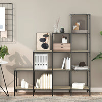 Libreria Rovere Sonoma 122x30x132cm Legno Multistrato e Metallo 845442