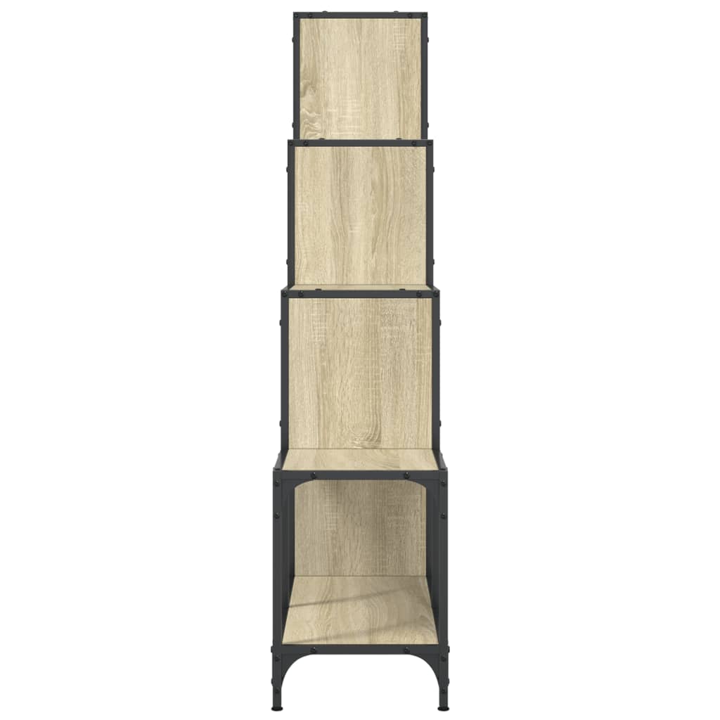 Libreria Rovere Sonoma 122x30x132cm Legno Multistrato e Metallo 845442