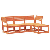 Set Salotto da Giardino 4 pz Marrone Cera Legno Massello Pino 3216907