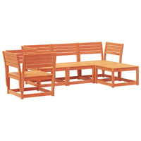 Set Salotto da Giardino 5 pz Marrone Cera Legno Massello Pino 3216917