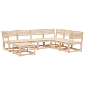 Set Salotto da Giardino 7 pz in Legno Massello di Pino 3216925