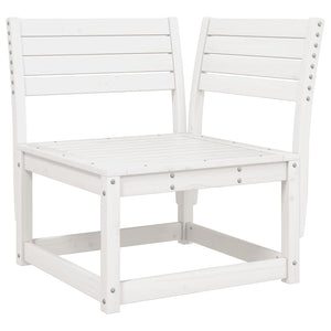 Set Salotto da Giardino 7 pz Bianco in Legno Massello di Pino 3216926