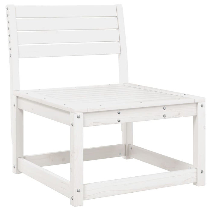 Set Salotto da Giardino 7 pz Bianco in Legno Massello di Pino 3216926