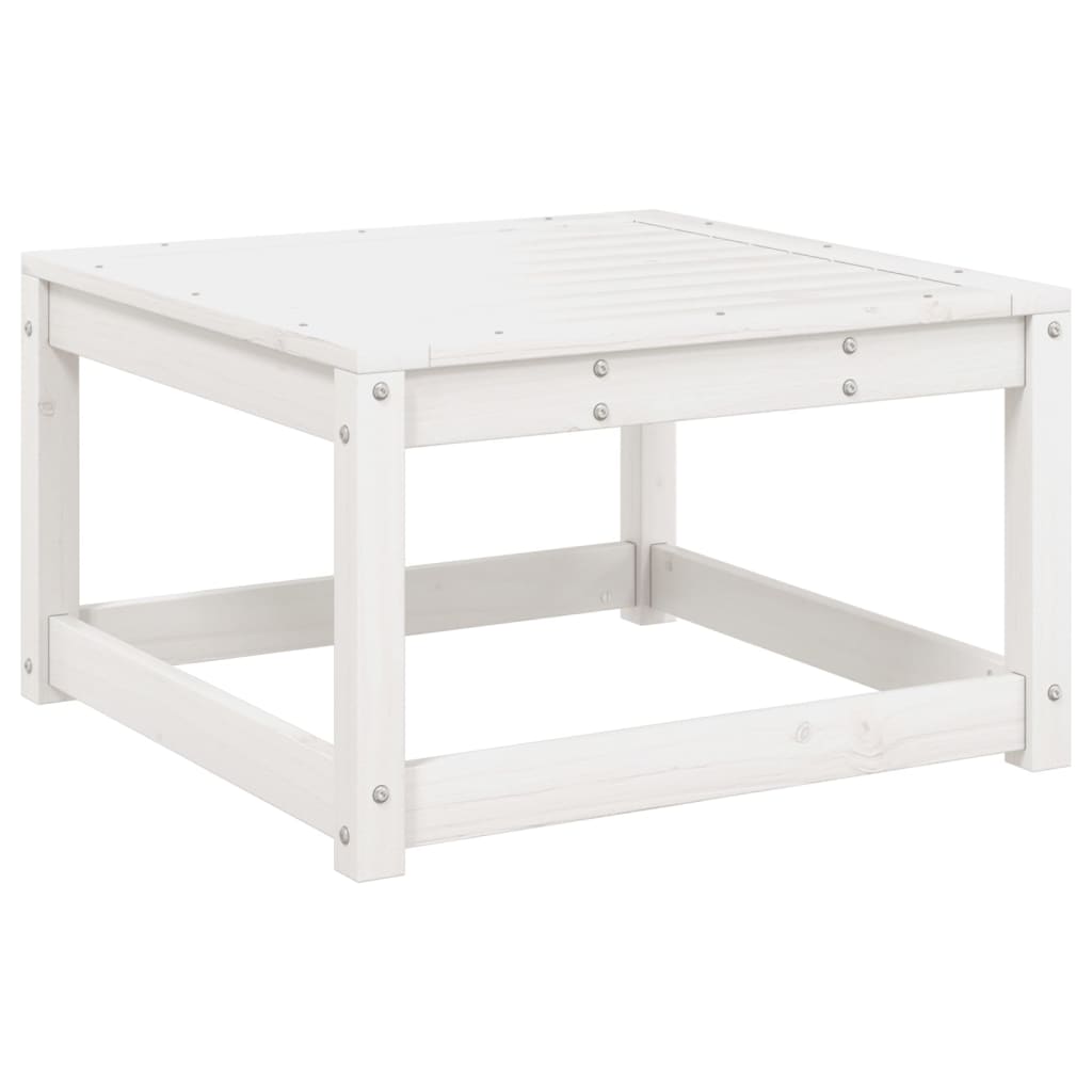 Set Salotto da Giardino 7 pz Bianco in Legno Massello di Pino 3216926