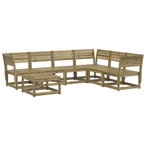 Set Salotto da Giardino 7 pz in Legno Impregnato di Pino 3216929