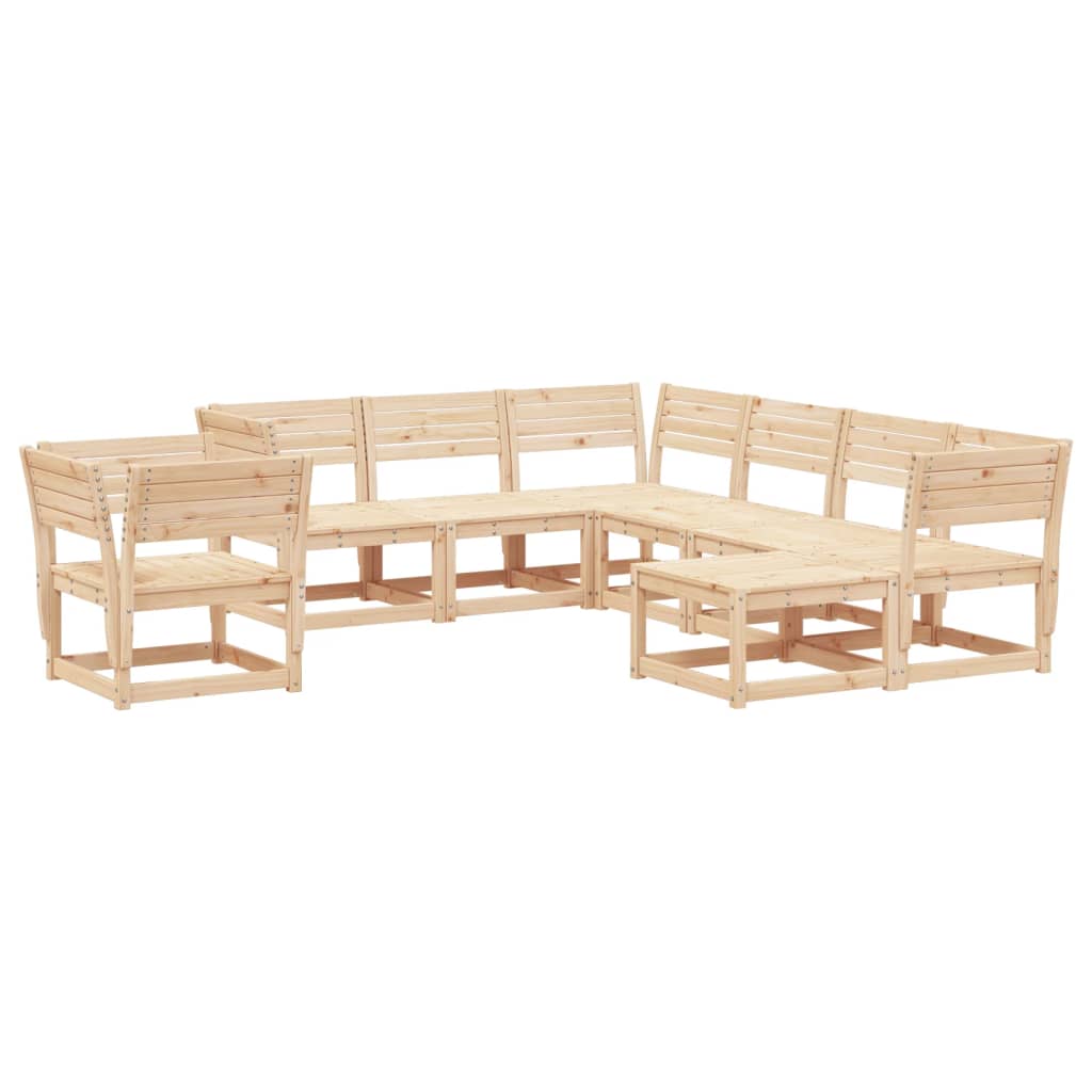 Set Salotto da Giardino 8 pz in Legno Massello di Pino 3216940