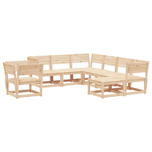 Set Salotto da Giardino 8 pz in Legno Massello di Pino 3216940