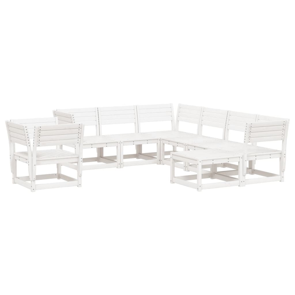 Set Salotto da Giardino 8 pz in Legno Massello di Pino Bianco 3216941