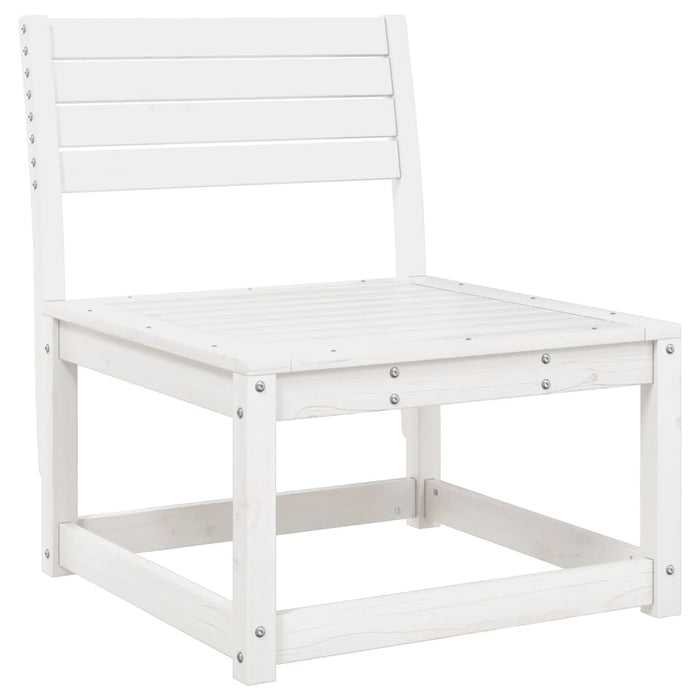 Set Salotto da Giardino 5 pz Bianco in Legno Massello di Pino 3216956