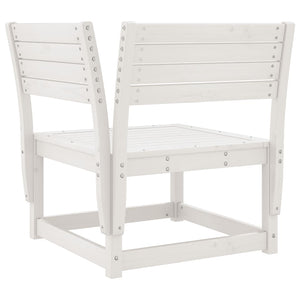 Set Salotto da Giardino 5 pz Bianco in Legno Massello di Pino 3216956